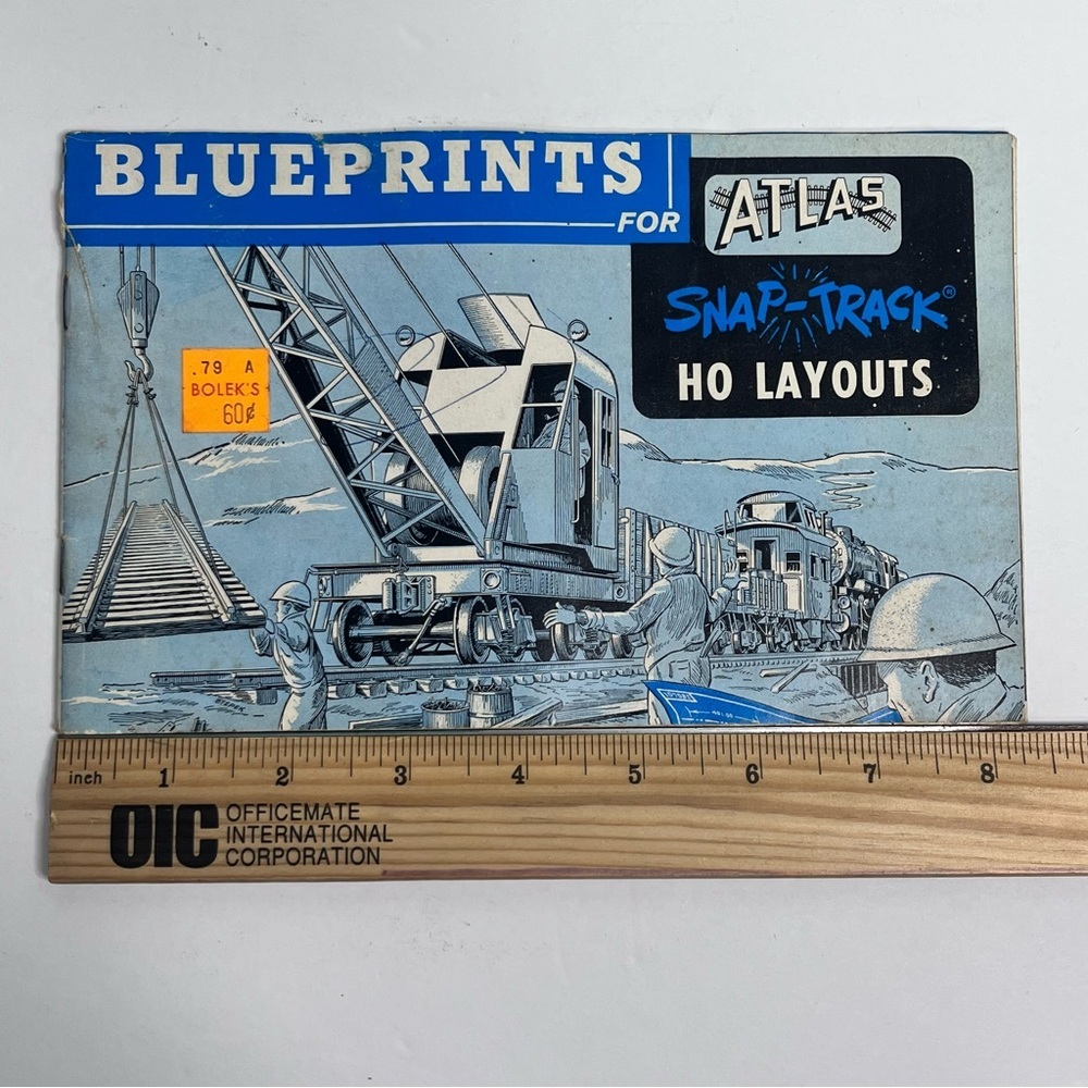 Vintage 1977 Atlas Snap-Track HO Layouts Blueprints Instruction Booklet 12 Plans